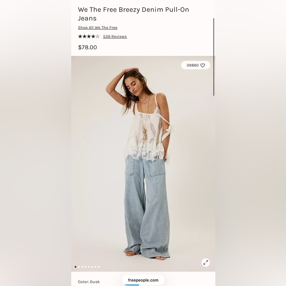 We the Free Breezy Denim Pull on Jeans in Dusk